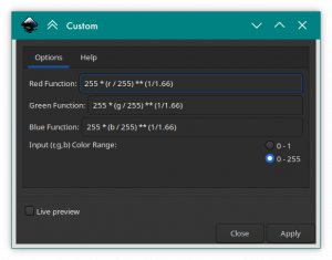 How to perform gamma correction in...